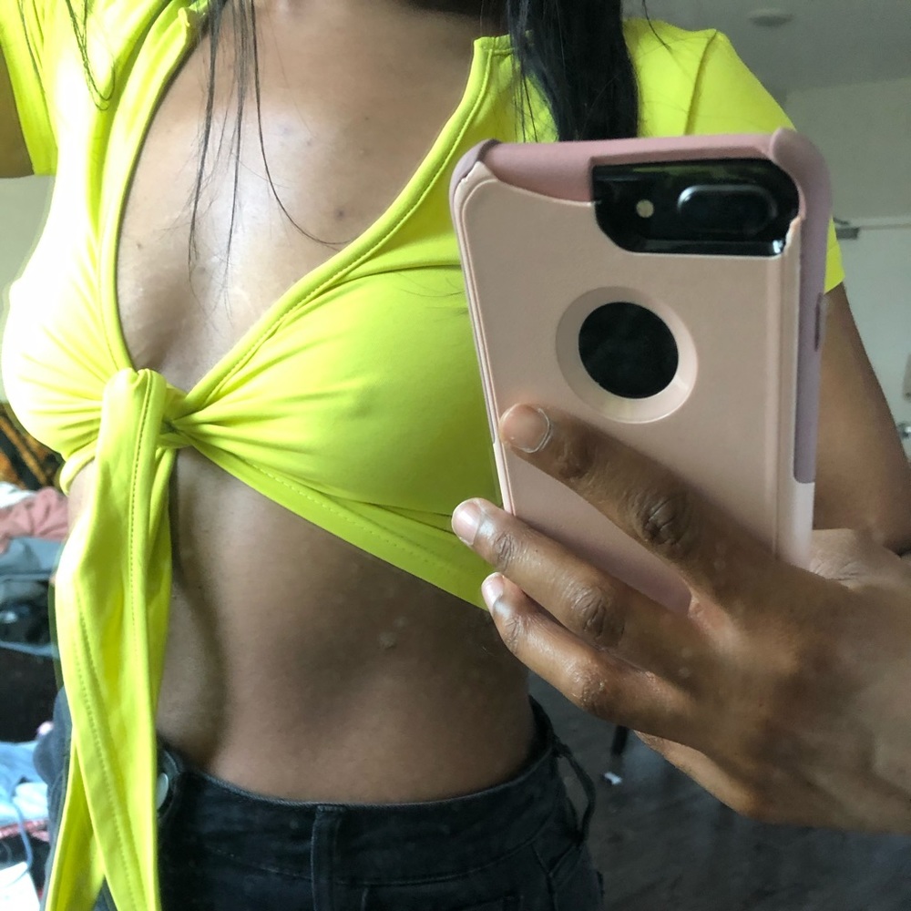 Neon crop top - brand new!!